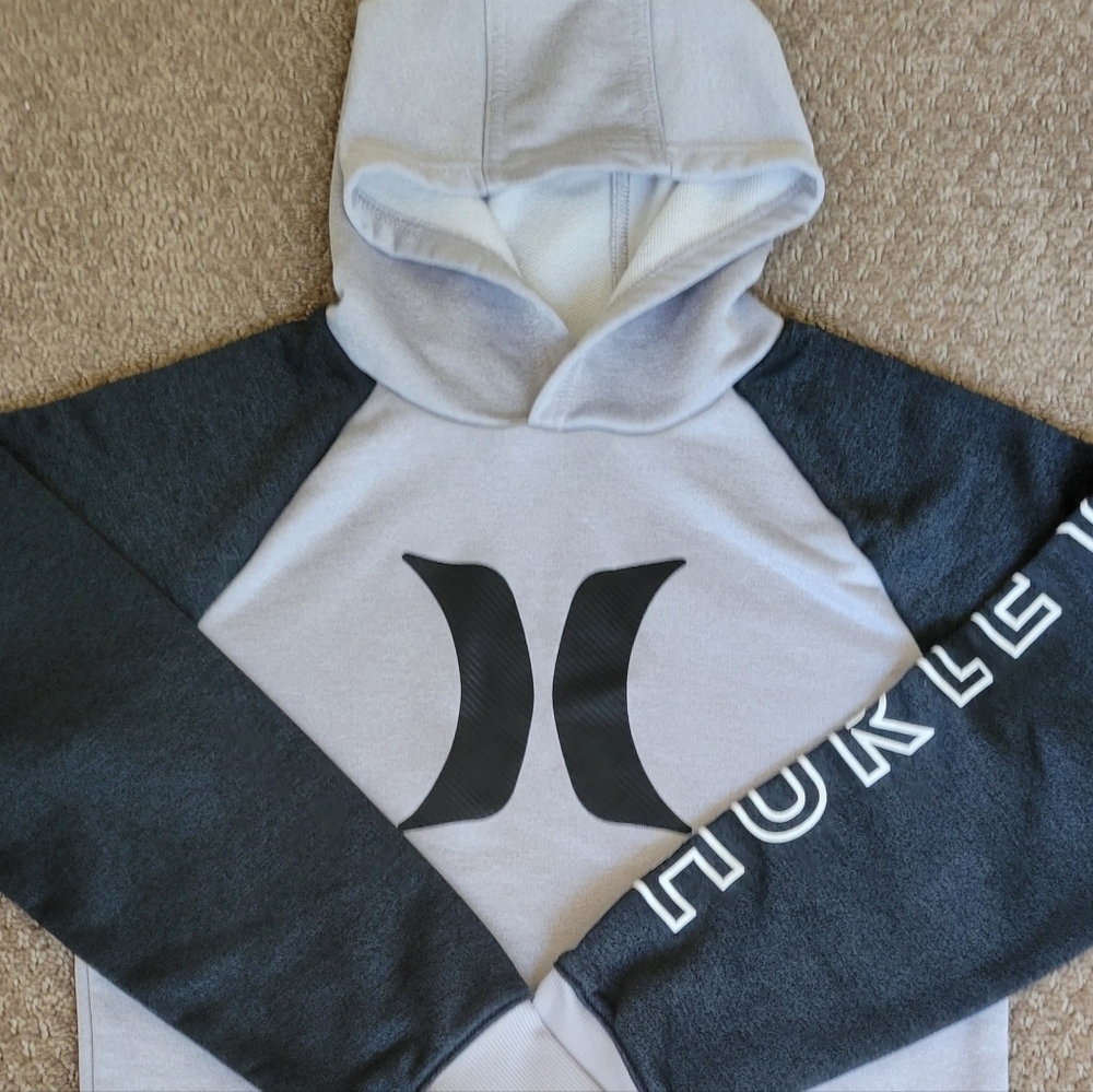 Hurley Hoodie, Gray, Size Medium